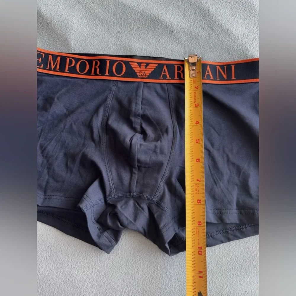 Emporio Armani Mens 3 Pack Boxer Trunks  M Black‎ /grey/navy cotton  Shorts